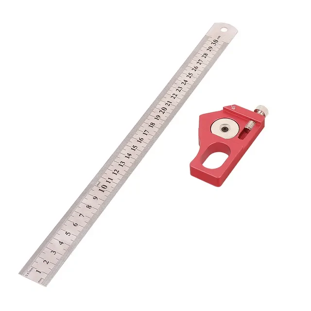 Ütközős alumínium vonalzó 30 cm