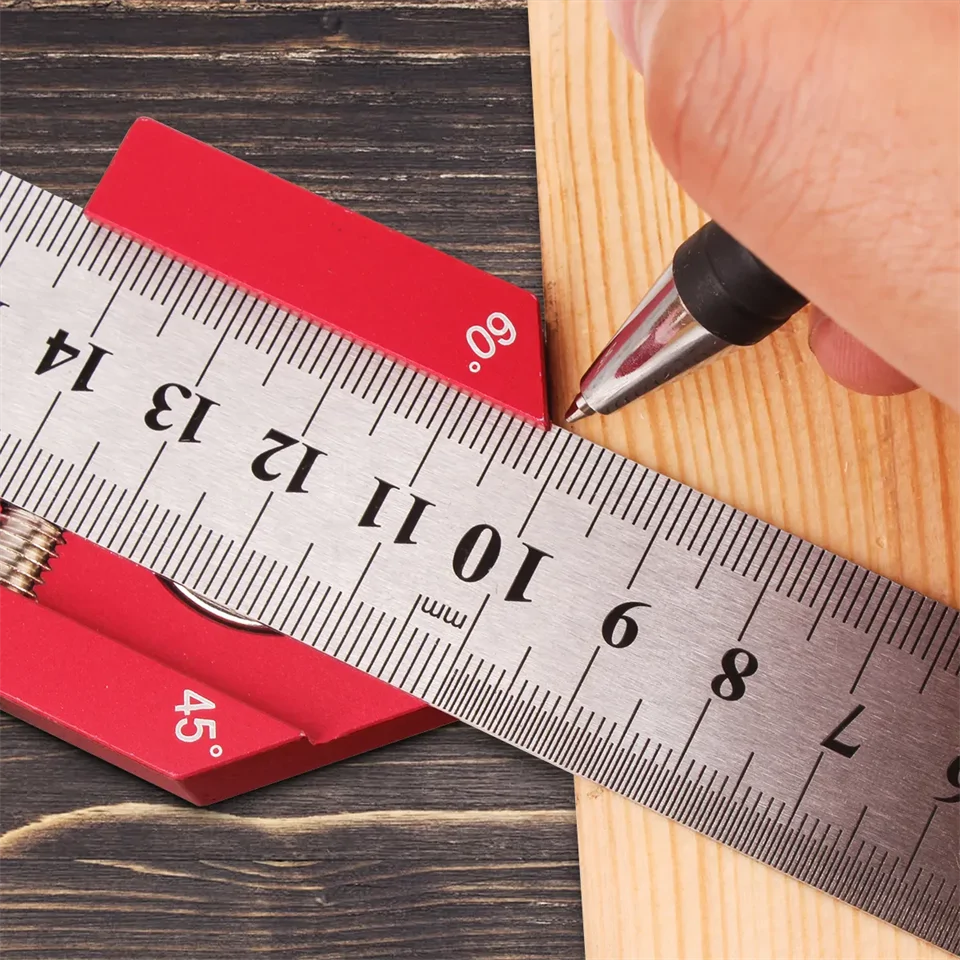 Ütközős alumínium vonalzó 30 cm