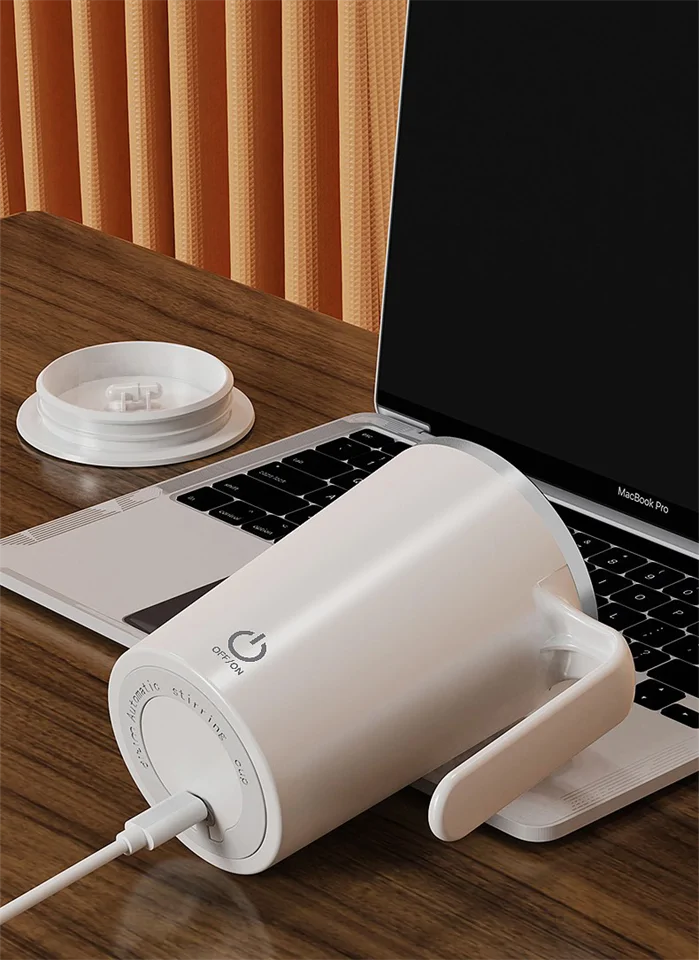 Mágneses önkeverős bögre USB töltéssel
