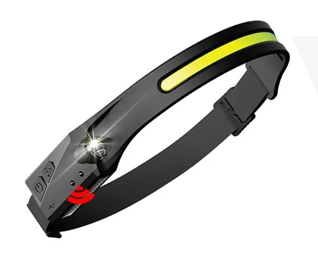 USB újratölthető XPE+COB fejlámpa