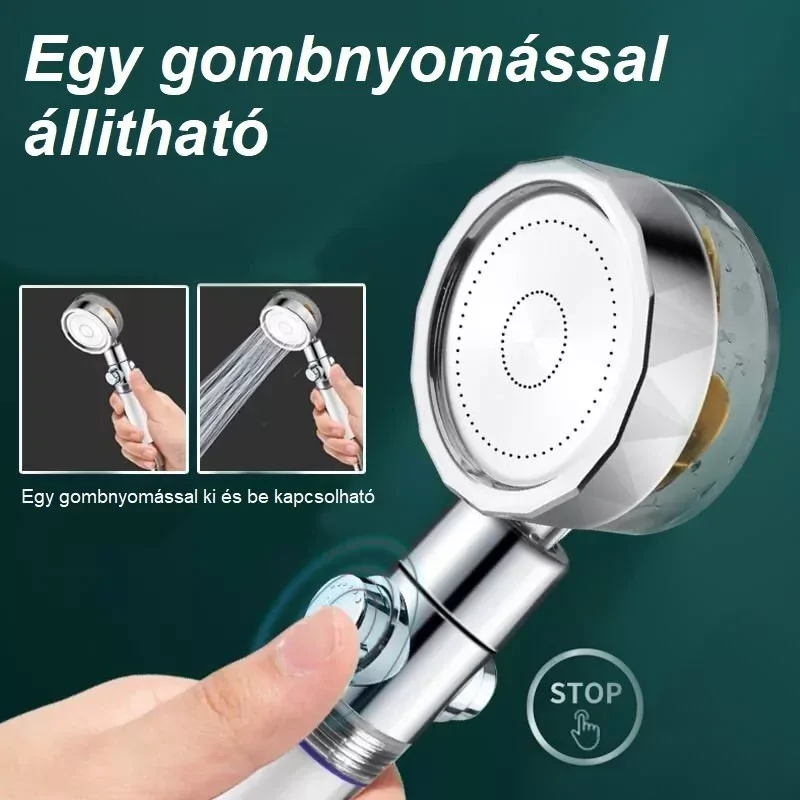 Víztakarékos zuhanyfej szűrőbetéttel