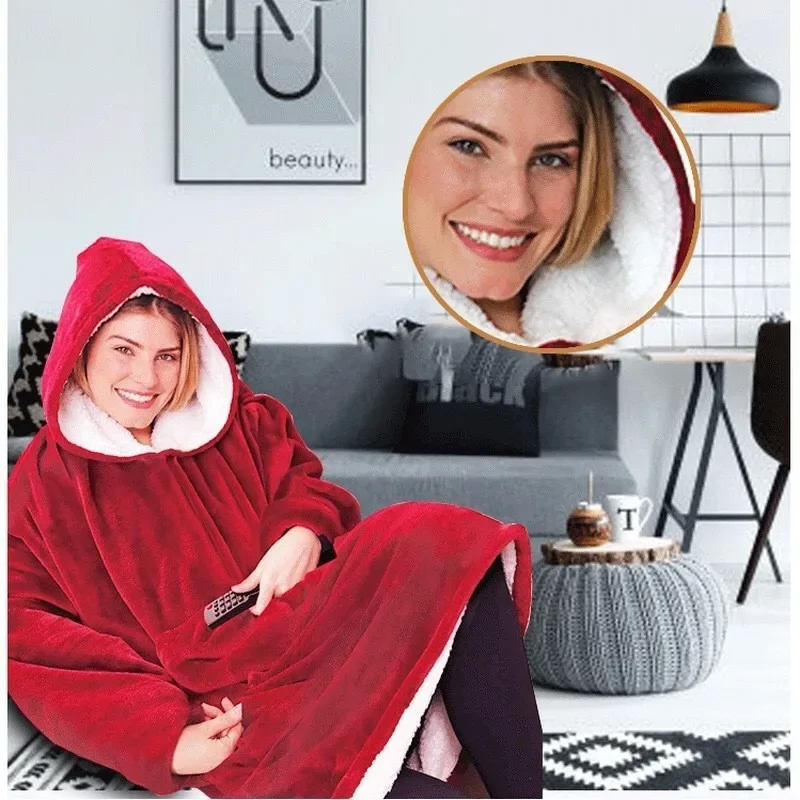 Huggle Hoodie polár kapucnis takaró