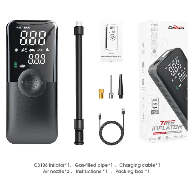 Mini autós kompresszor /12V, nyomásmérővel/