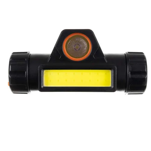 Mini strapabíró akkus fejlámpa 2 LED-es, mágneses - 200 lm