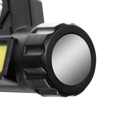 Mini strapabíró akkus fejlámpa 2 LED-es, mágneses - 200 lm