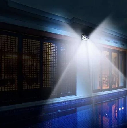 Mozgásérzékelős, 100 LED-es napelemes kültéri lámpa