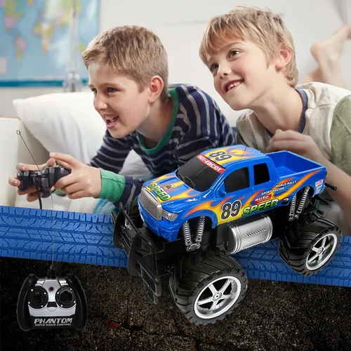 Big wheel 89 - óriás méretű, elemmel működő, távirányítós platós kaszkadőr terepjáró - 26×17,5×14 cm