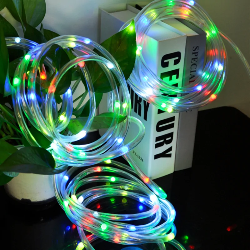 Zenére, tapsra változó színű, IP67 vízálló, RGB LED fényfüzér - távirányítóval és okostelefonnal is vezérelhető - 10 m
