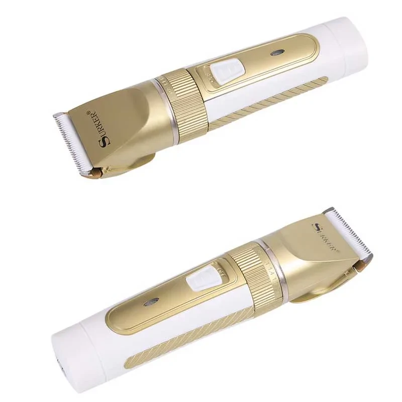 Surker SK-910 csendes működésű, akkumulátoros kisállatszőr nyíró készülék - 3-6-9-12 mm cserélhető fejekkel(BBL)