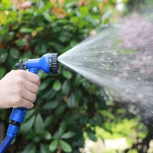 Flexibilis kerti locsolótömlő szórófejjel – bővíthető, rugalmas slag – 60 méter