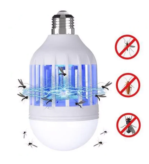2in1 Szúnyogirtó LED izzó - rovarok elleni védelem és éjjeli fény 15W