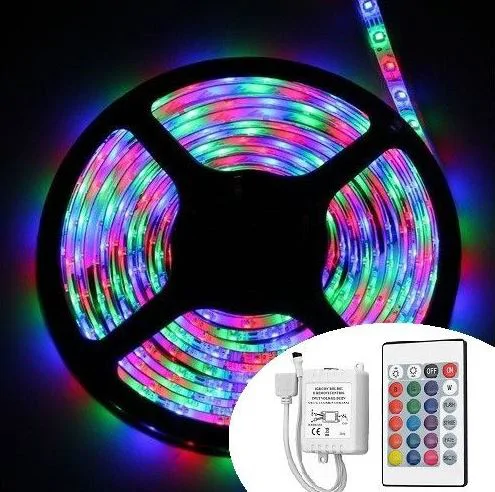 RGB LED szalag szett távirányítóval - 5 méter