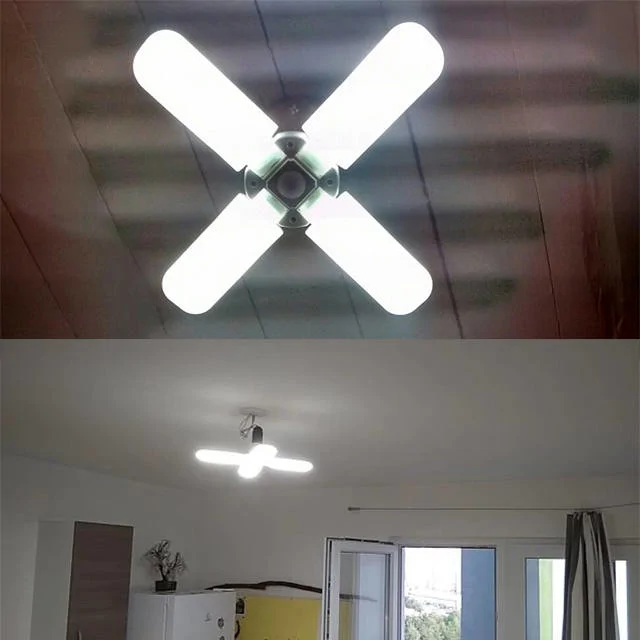 60W négyágú E27 LED lámpa / Ventilátor formájú energiatakarékos fényforrás