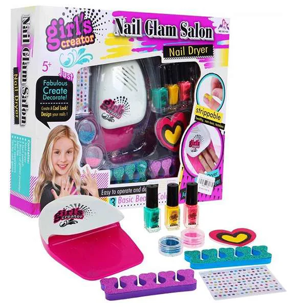 Nail Glam Deluxe manikűrszalon kicsiknek –  körömreszelővel, matricákkal, körömlakkokkal és csillámporokkal – minden, ami csillogás és divat!