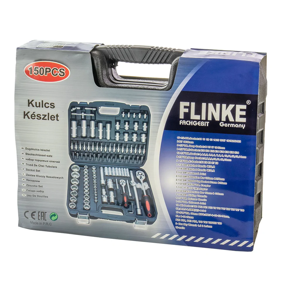 Flinke 130 darabos racsnis kulcs készlet kofferban