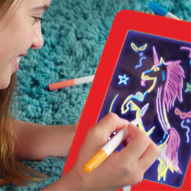 Magic Sketchpad készségfejlesztő, színes, világítós rajztábla, üzenőtábla gyerekeknek