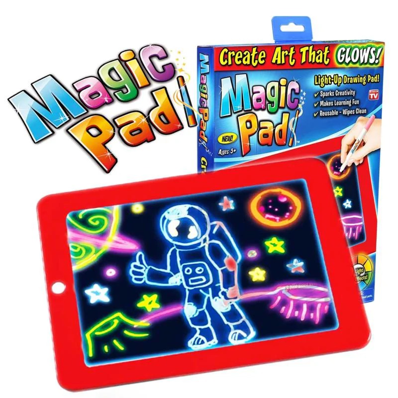 Magic Sketchpad készségfejlesztő, színes, világítós rajztábla, üzenőtábla gyerekeknek