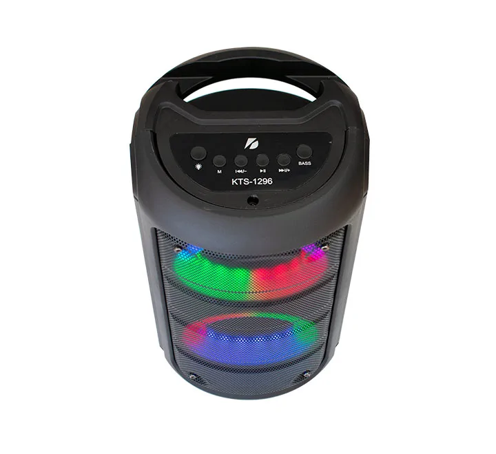 KTS-1296 Bluetooth RGB LED-es akkus hordozható hangszóró