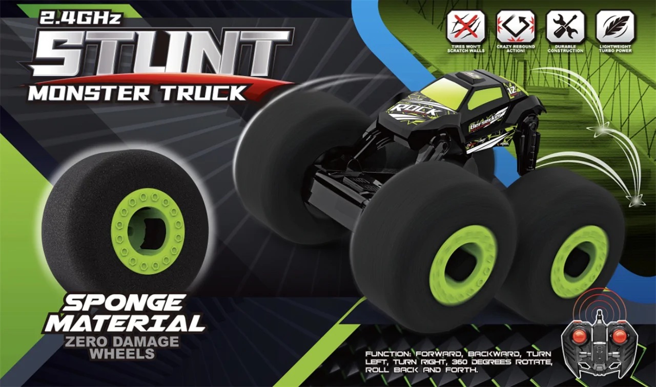 Szivacskerekű Monster truck terepjáró - a legbiztonságosabb távirányítós autó