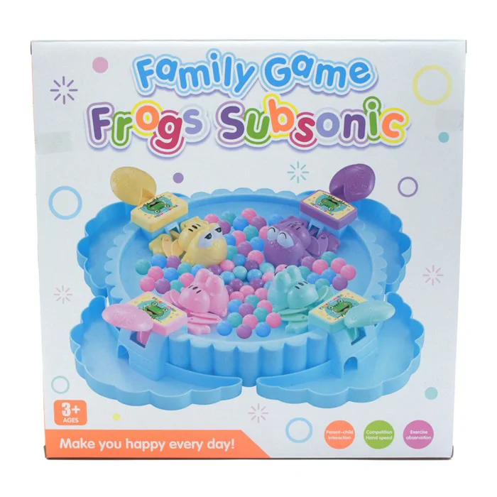 Békaetető asztali társasjáték rengeteg színes játékgolyóval - mókás készségfejlesztő játék 2-4 fő részére