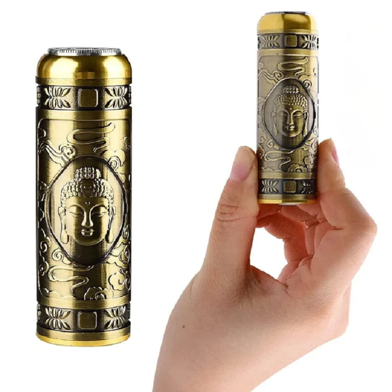 Kompakt méretű Retro körkéses, USB gravírozott villanyborotva tisztítókefével