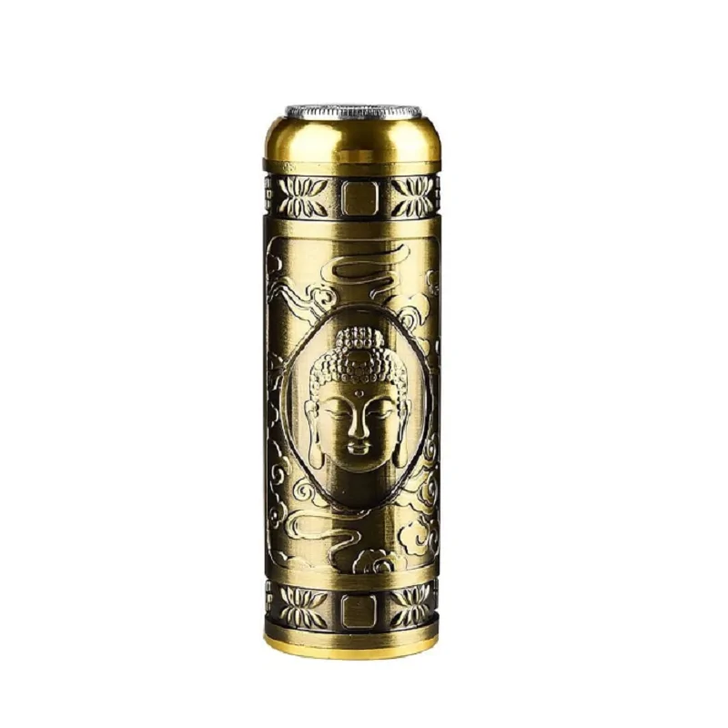 Kompakt méretű Retro körkéses, USB gravírozott villanyborotva tisztítókefével