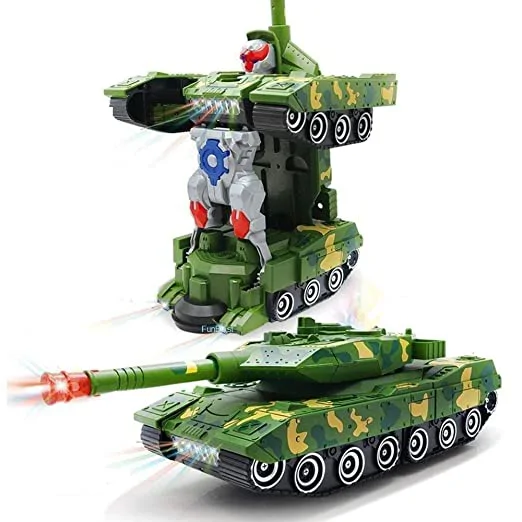 Robottá alakuló tank gyerekeknek - világít, zenél, táncol