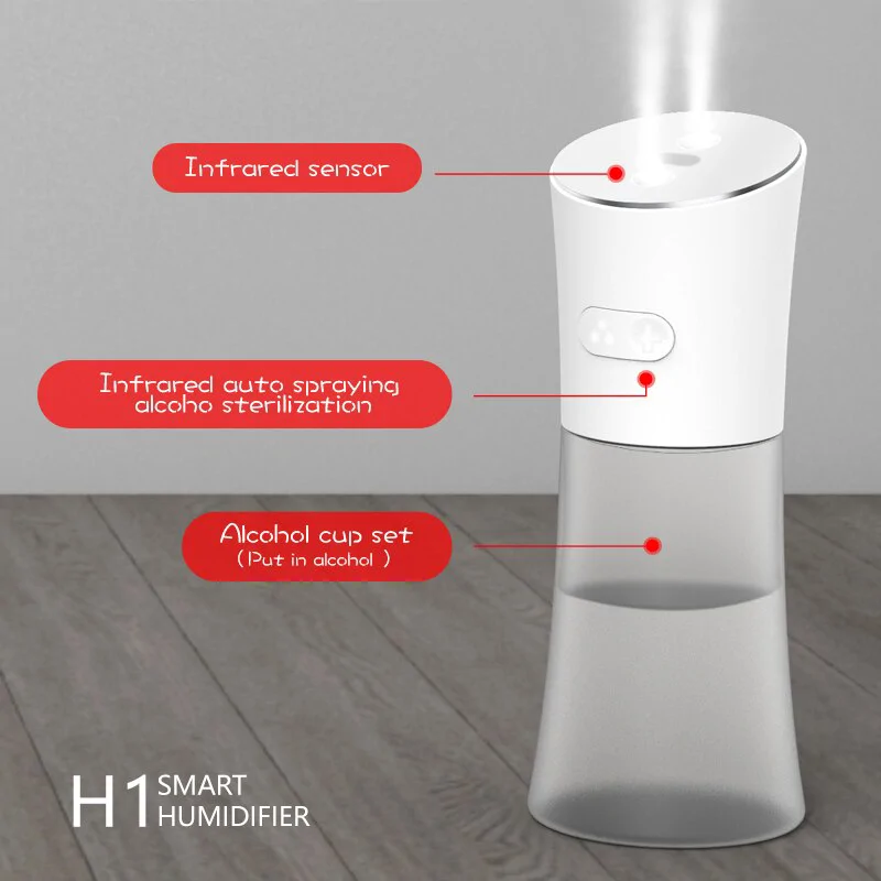 H1 intelligens, USB-ről tölthető akkus/hordozható aroma diffúzor fehér színben