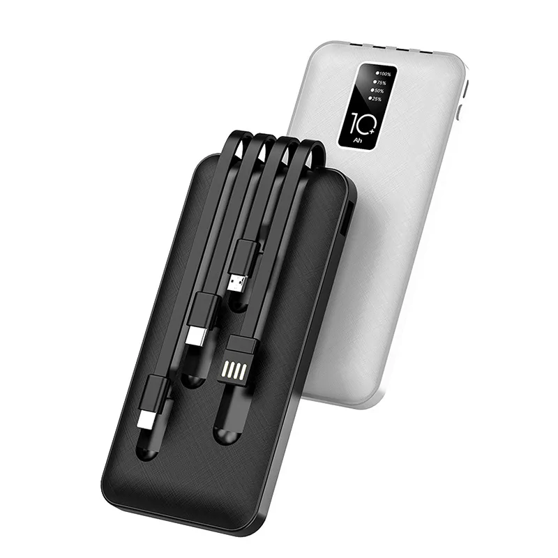 Power bank 4 féle beépített kábellel - 20000 mAh