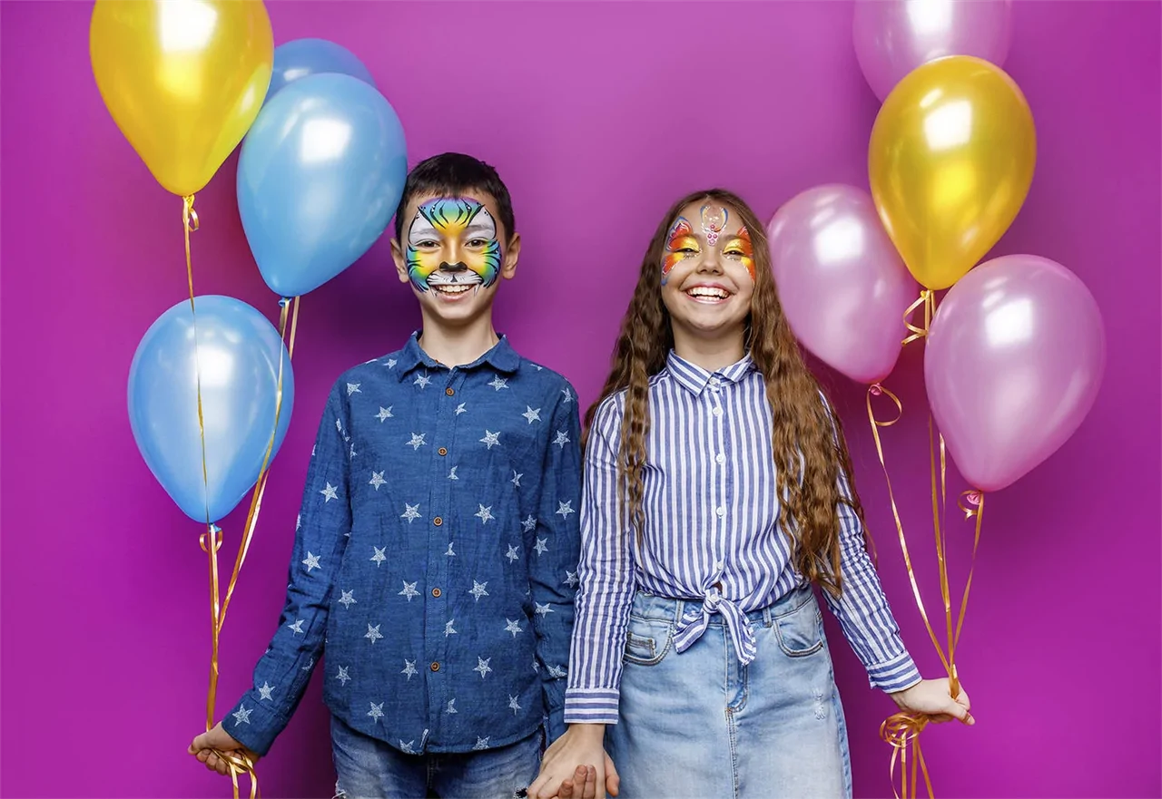 Jelmezbál szett gyermekeknek maszkokkal, glitterrel és arcfestékkel