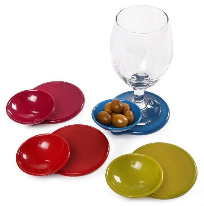 4 darabos 2in1 party poháralátét és nasi tartó szett