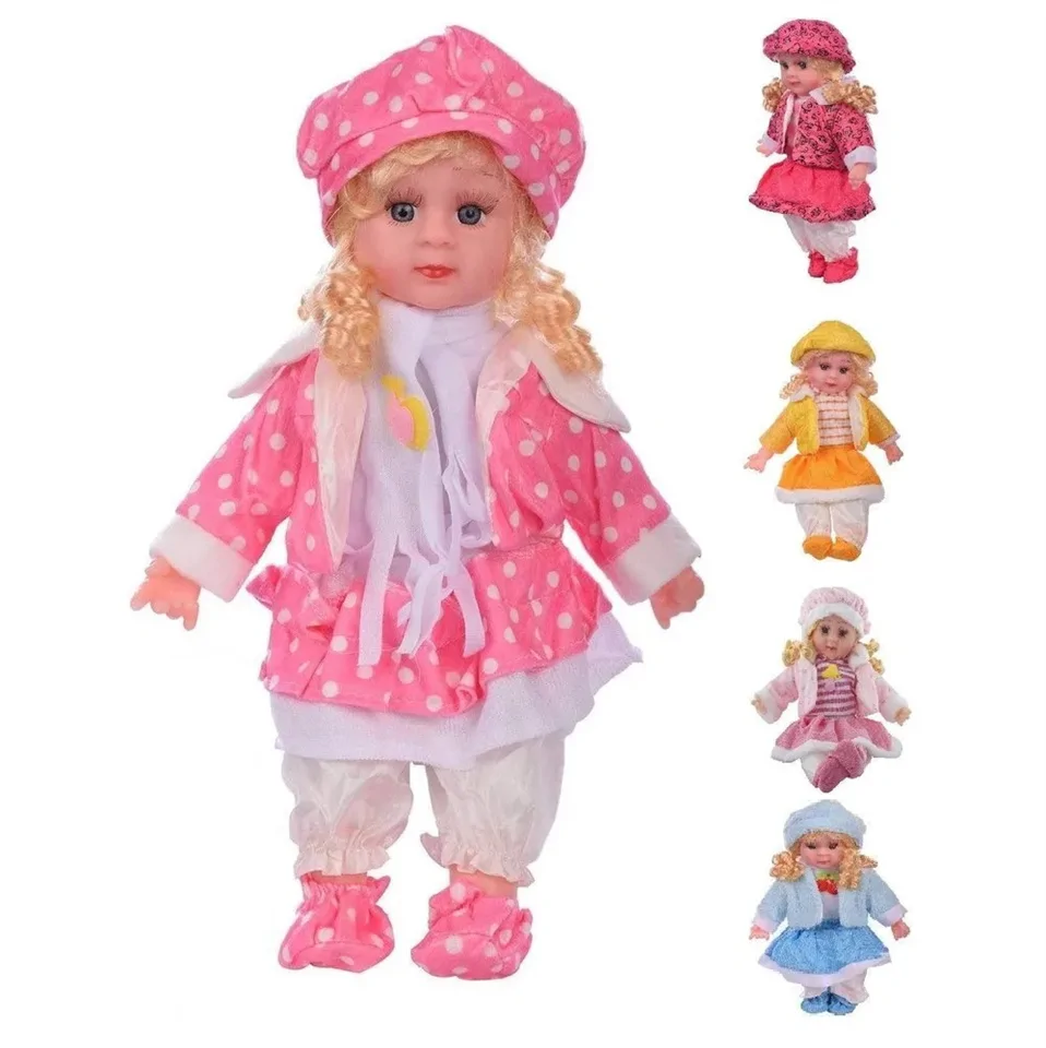 Magyarul éneklő hajas Kati baba óriás szempillával – 52 cm