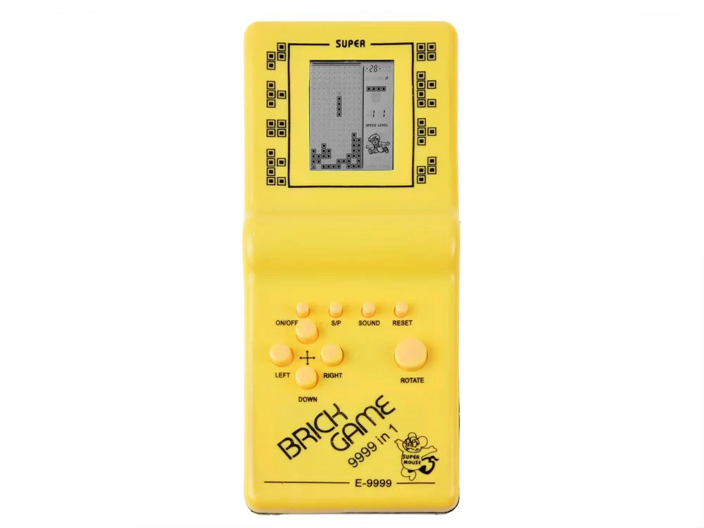 3 db-os retro játék szett tetrisszel, vízi karikás türelemjátékkal és gyermek karórával