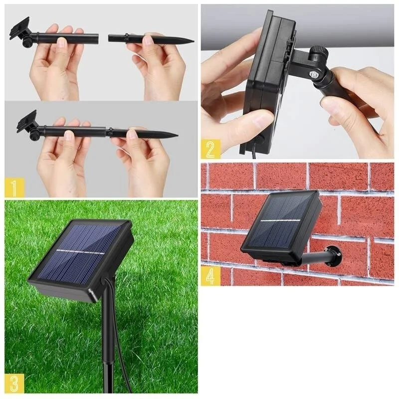 Távirányítással vezérelhető, időzíthető, napelemes, kültéri RGB LED szalag - 5M