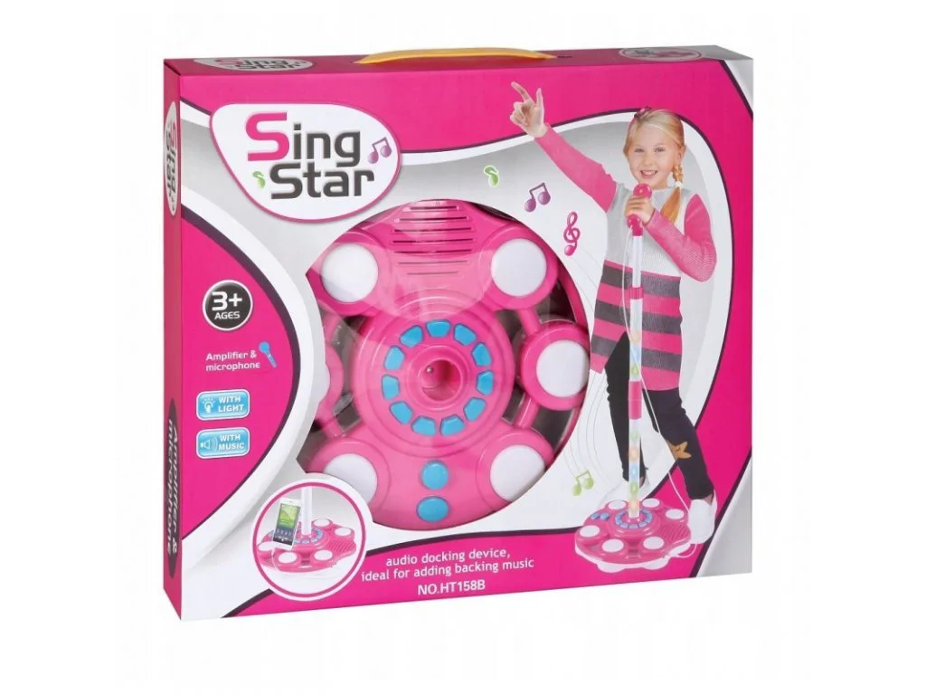SING STAR LED mp3 játék mikrofon - rózsaszín