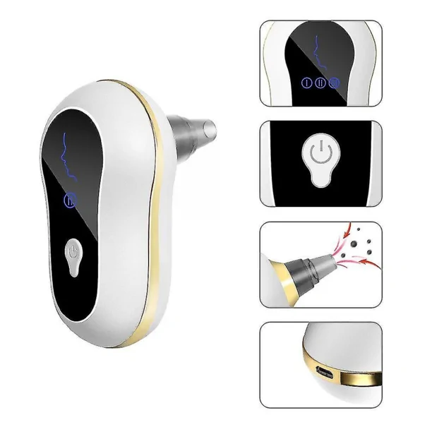 Mini mitesszer eltávolító készülék - vákuumos pórustisztító 5 cserélhető fejjel - 1,6 W