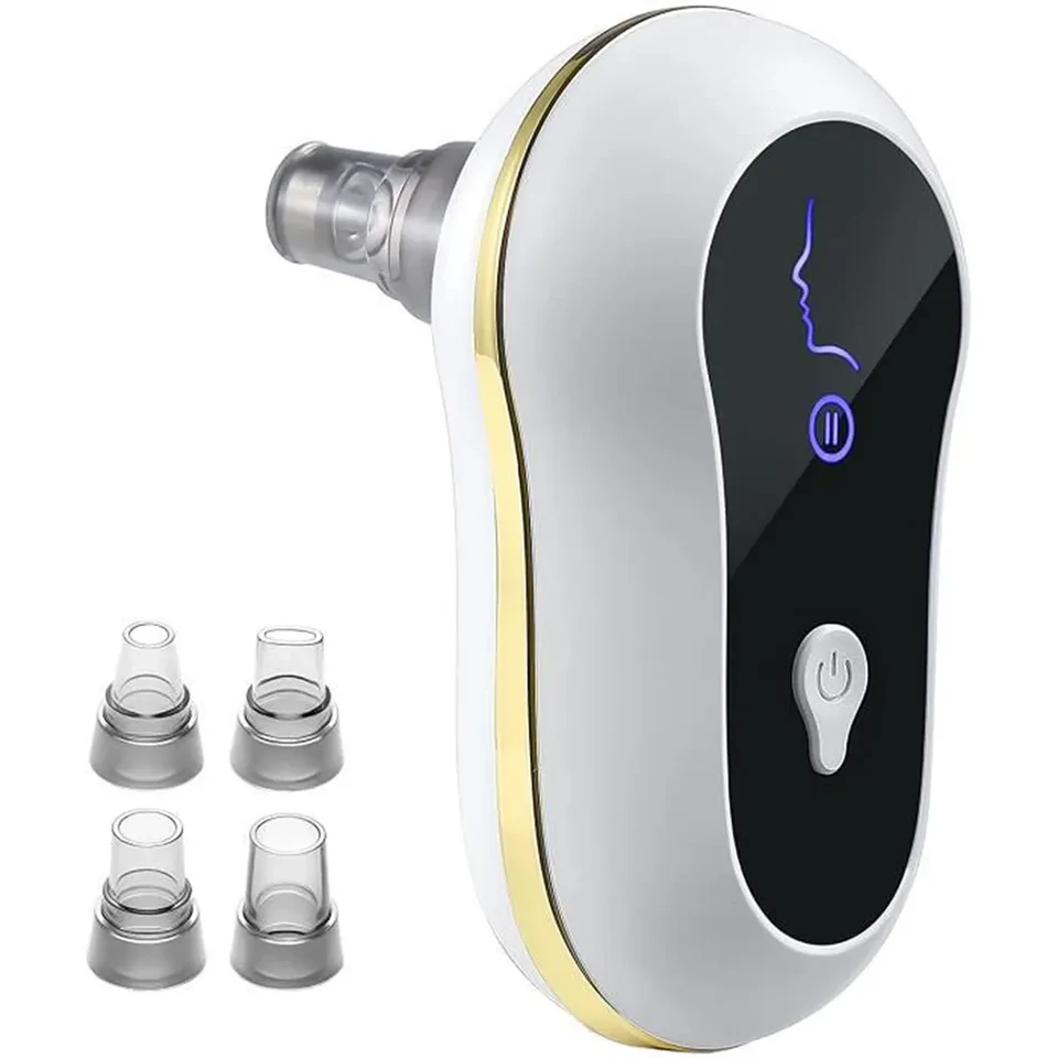 Mini mitesszer eltávolító készülék - vákuumos pórustisztító 5 cserélhető fejjel - 1,6 W