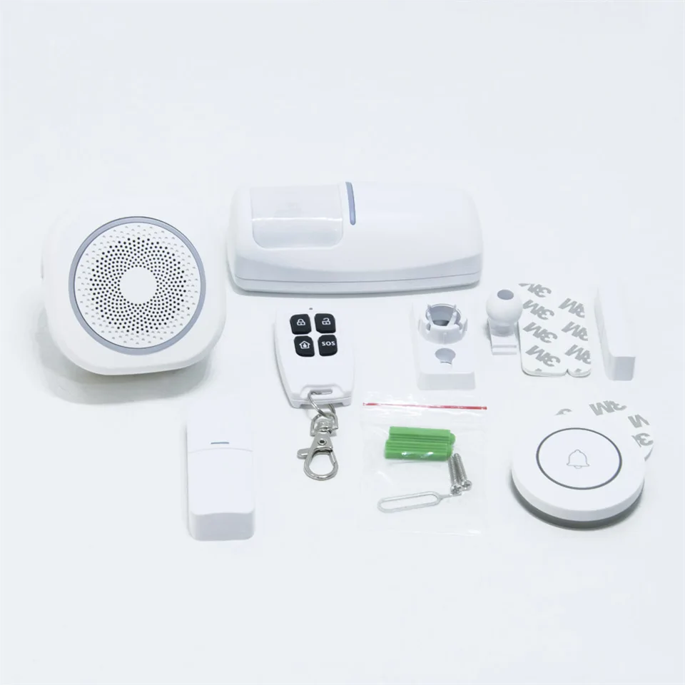 JG-H3 Smart Security wifis otthoni riasztórendszer szett - távirányítóval és okostelefonról is vezérelhető