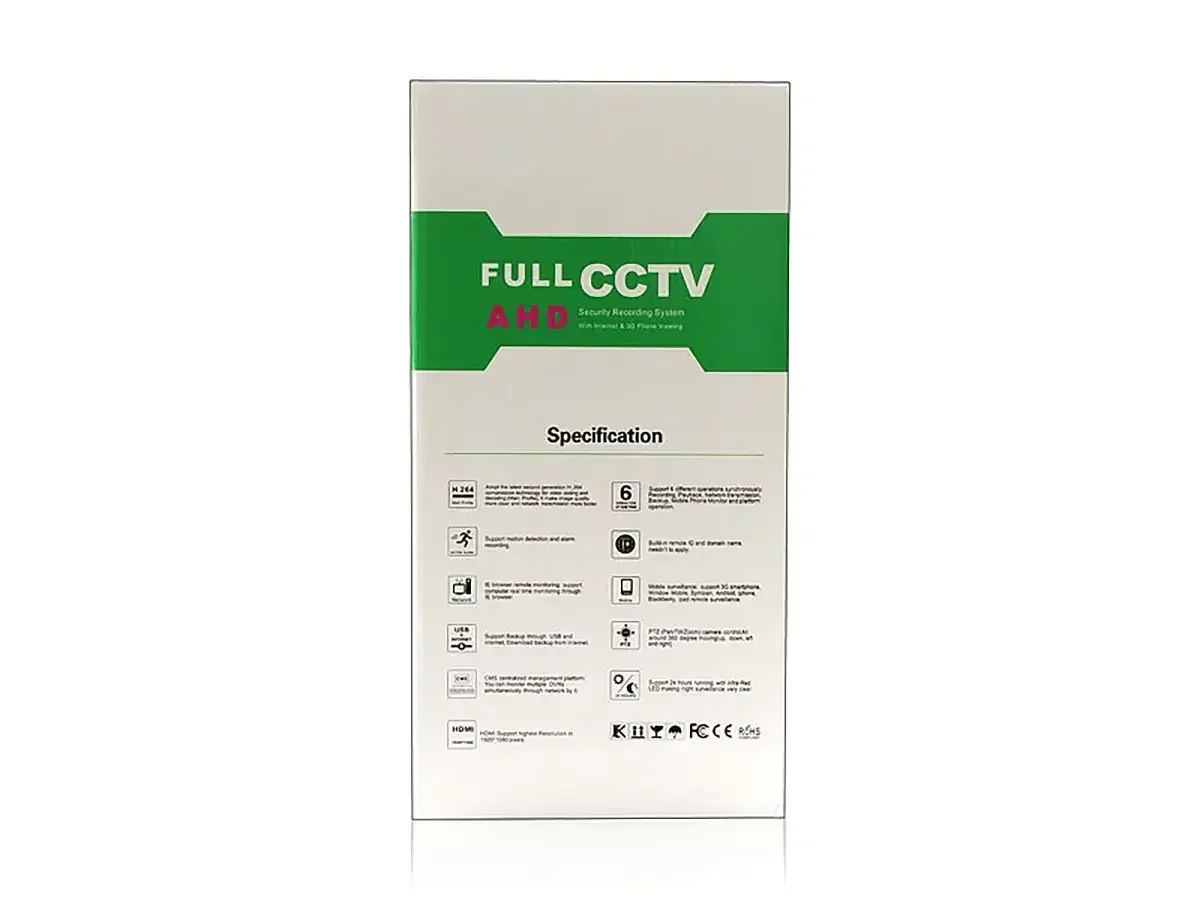 AHD komplett biztonsági kamera rendszer központi egységgel és 4 db Full HD 1080p éjjellátó kamerával