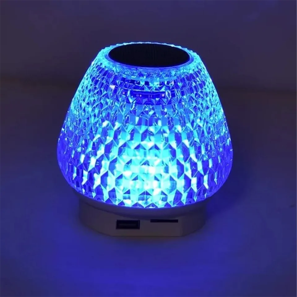 GIBOX G5S 2in1 kristály alakú okos lámpa - USB-ről tölthető, felakasztható party lámpa Bluetooth hangszóróval