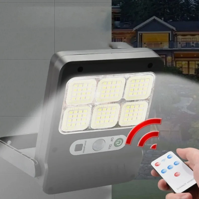 Worthair WA22-02 napelemes kültéri lámpa 72 LED-del, távirányítóval és mozgásérzékelővel – 180W