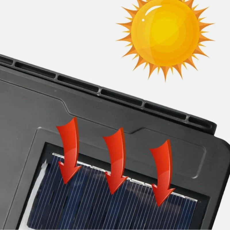 Worthair WA22-02 napelemes kültéri lámpa 72 LED-del, távirányítóval és mozgásérzékelővel – 180W
