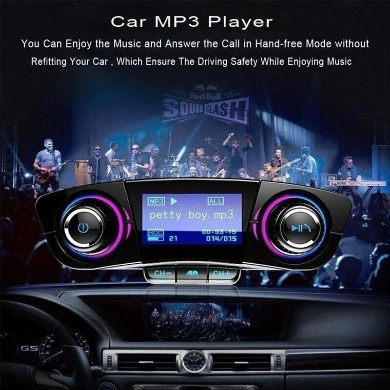 Autórádió formájú 3in1 FM Transmitter, MP3-lejátszó és Bluetooth kihangosító