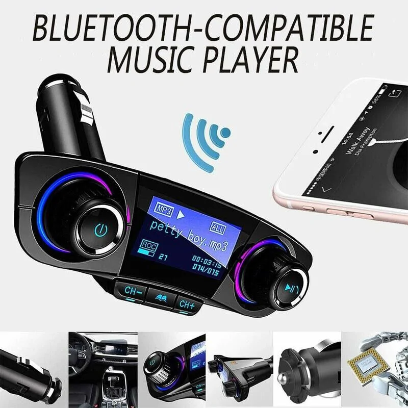 Autórádió formájú 3in1 FM Transmitter, MP3-lejátszó és Bluetooth kihangosító