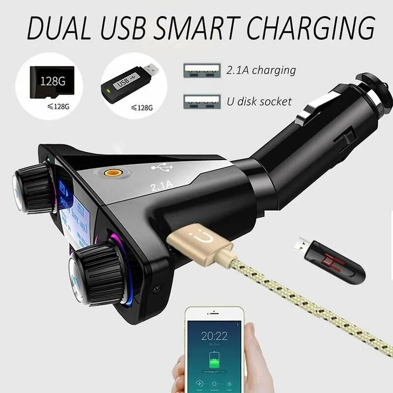 Autórádió formájú 3in1 FM Transmitter, MP3-lejátszó és Bluetooth kihangosító