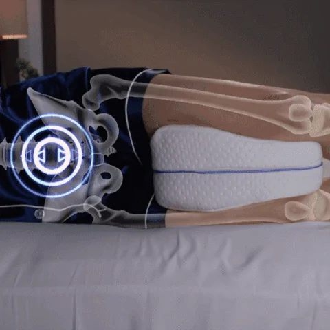 Ergonomikus, memóriahabos lábpárna, a kényelmes alvásért / térd- és lábtámasztó ortopéd párna