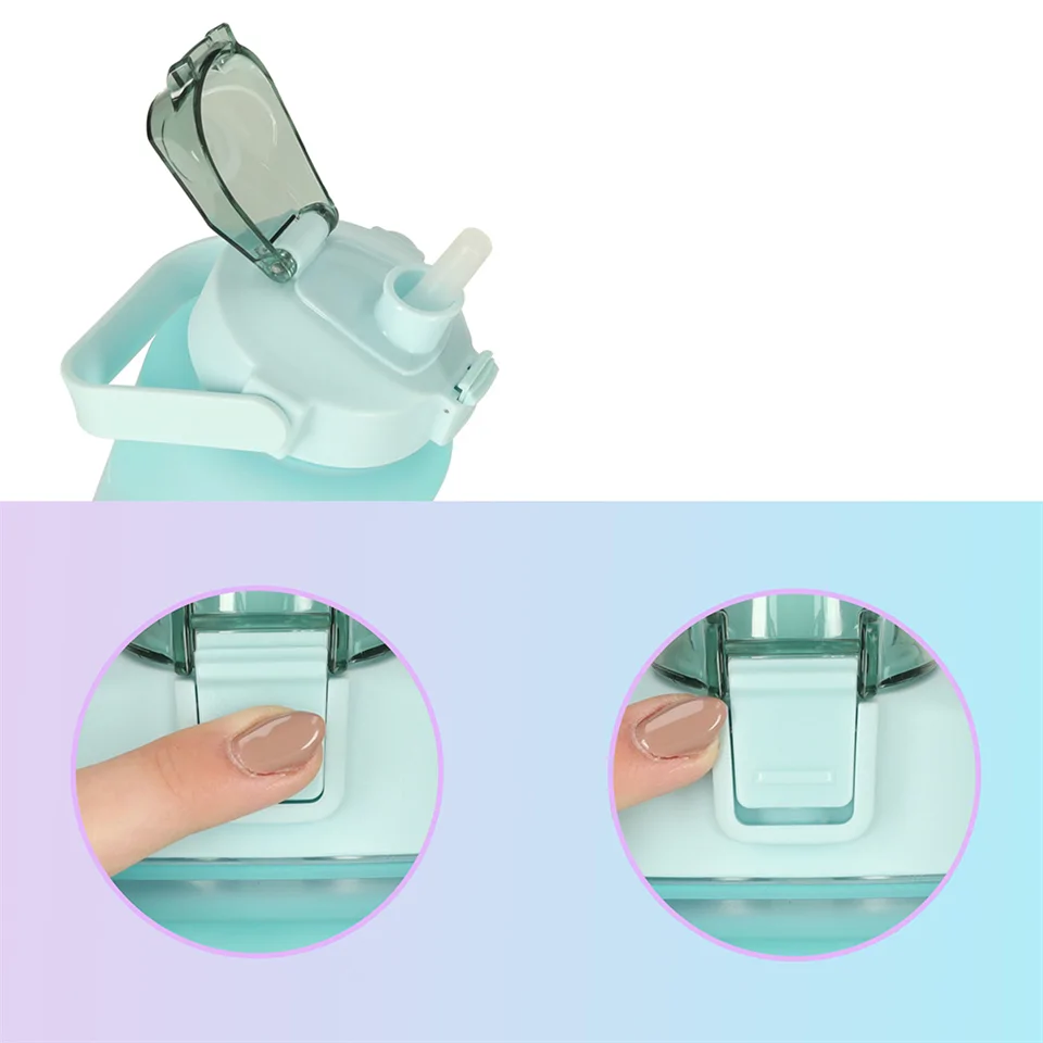 Havita 3in1 motivációs kulacs szett 2L/900ML/300 ML - Kék-sárga