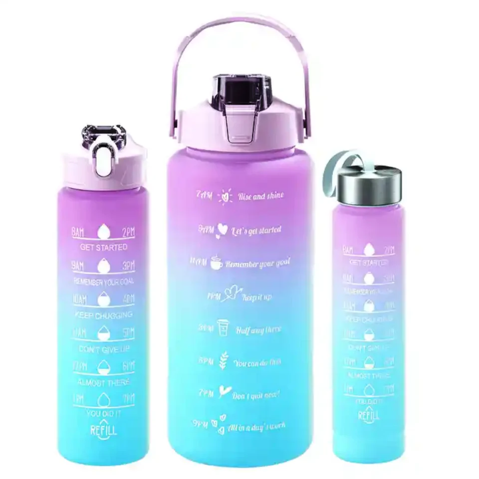 Havita 3in1 motivációs kulacs szett 2L/900ML/300 ML - Kék-sárga