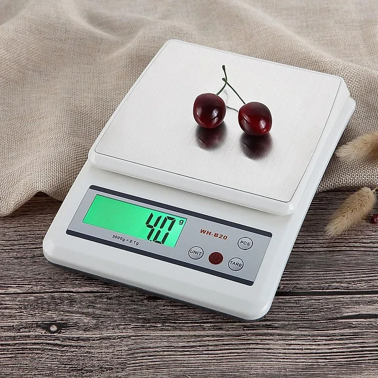 WH-B20 vízálló konyhai mérleg - digitális asztali mérleg 3 kg-ig
