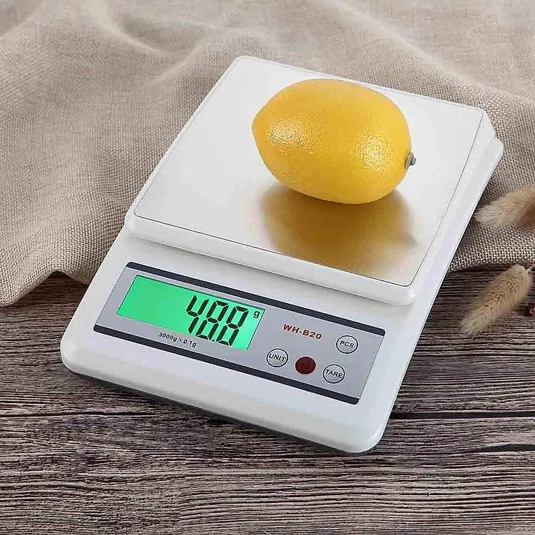 WH-B20 vízálló konyhai mérleg - digitális asztali mérleg 3 kg-ig